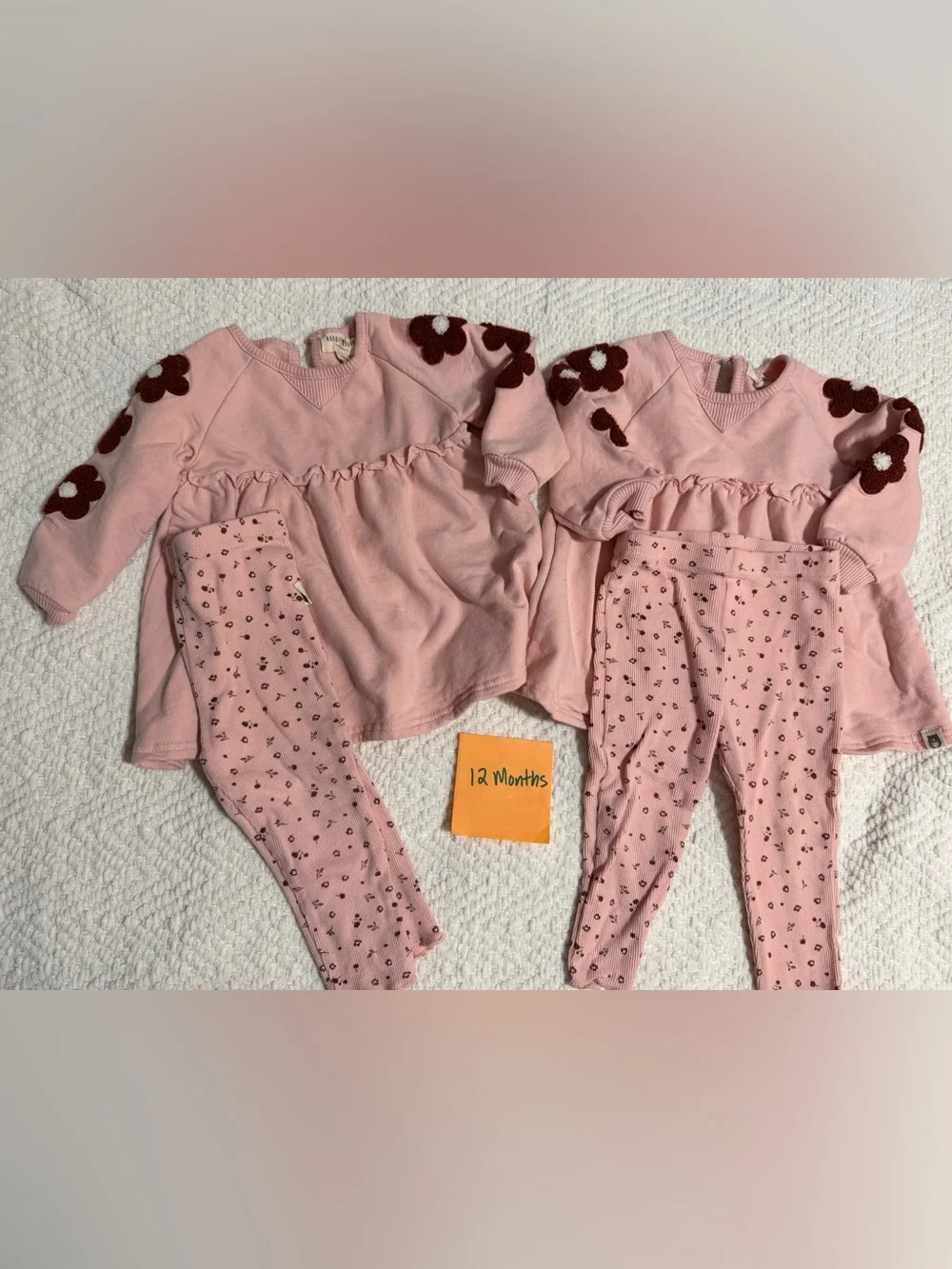 12 month winter outfit twin baby girl bundle
